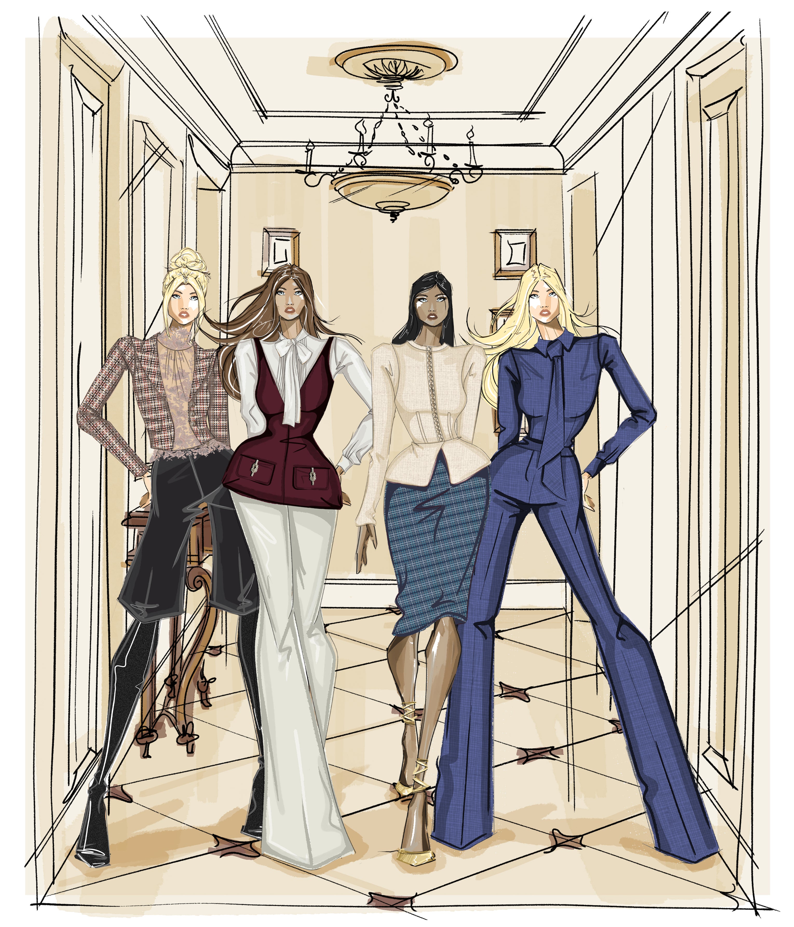 Front desk uniform design and manufacturer in the USA. Suits, shirts, pants, and accessories for the front of house staff positions.