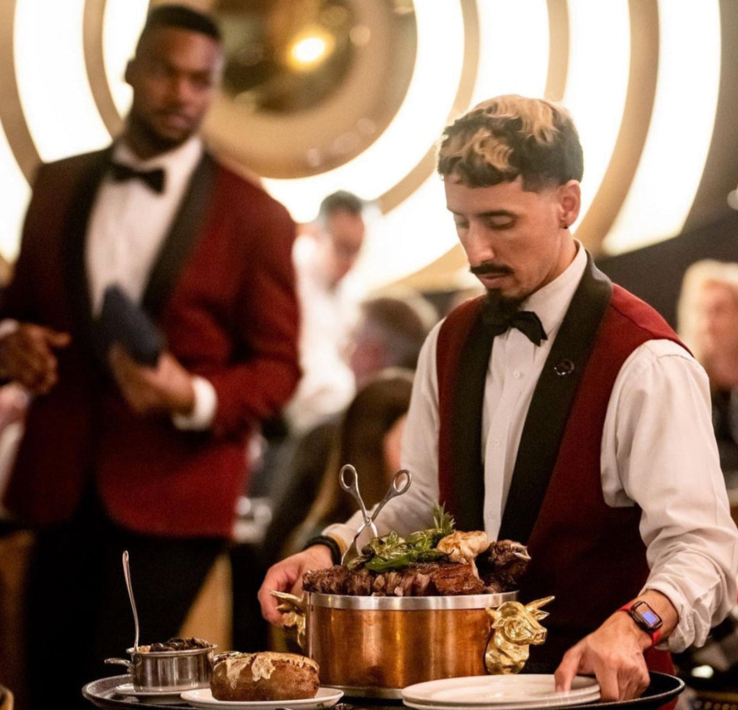 Restaurant staff Uniforms for casino and hospitality industry. Designers for Circa Casino, Golden Nugget, Atlantis Casino, and Monarch Casino, Barry's Downtown Prime, Red Bloom, Stadium Swim. KAPTVA Apparel