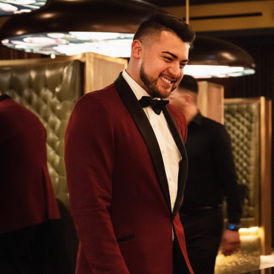 custom captain server tailored jacket for restaurant staff in high end steakhouse