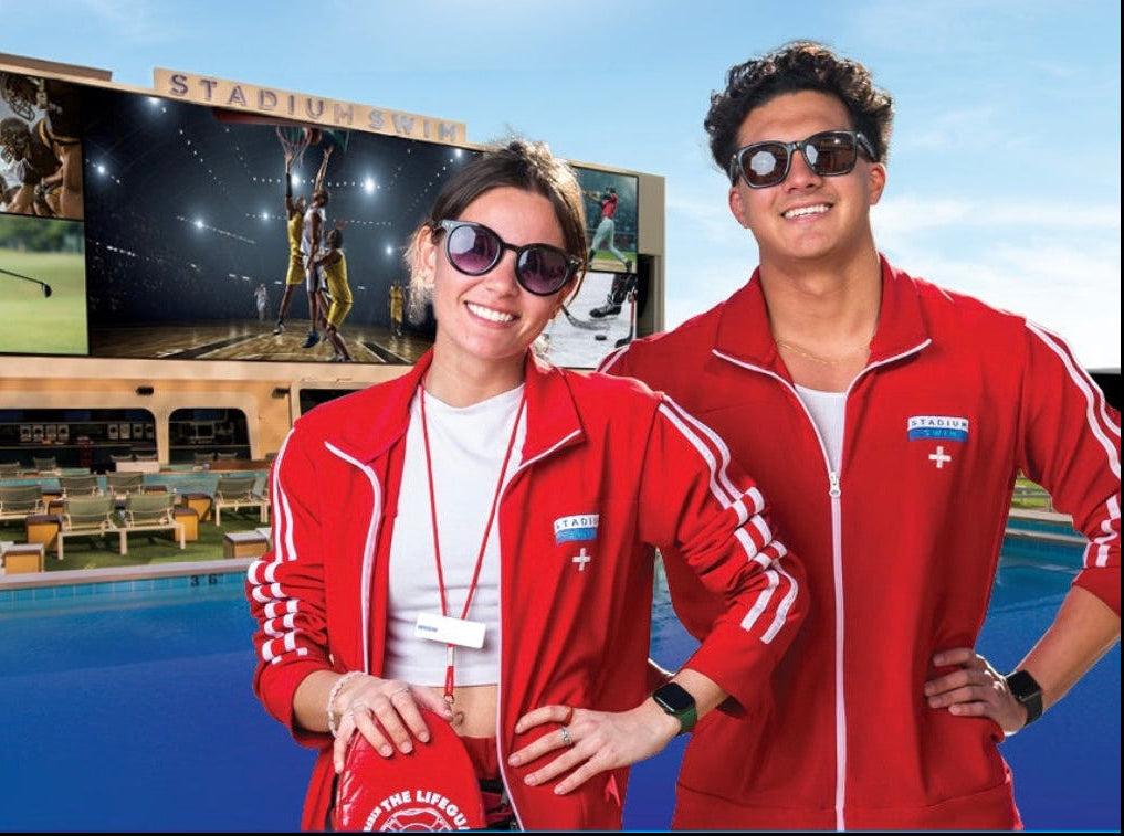 stadium swim uniform design and manufacturer KAPTVA delivers uniforms for cocktail servers, dealers, bartenders, and lifeguard