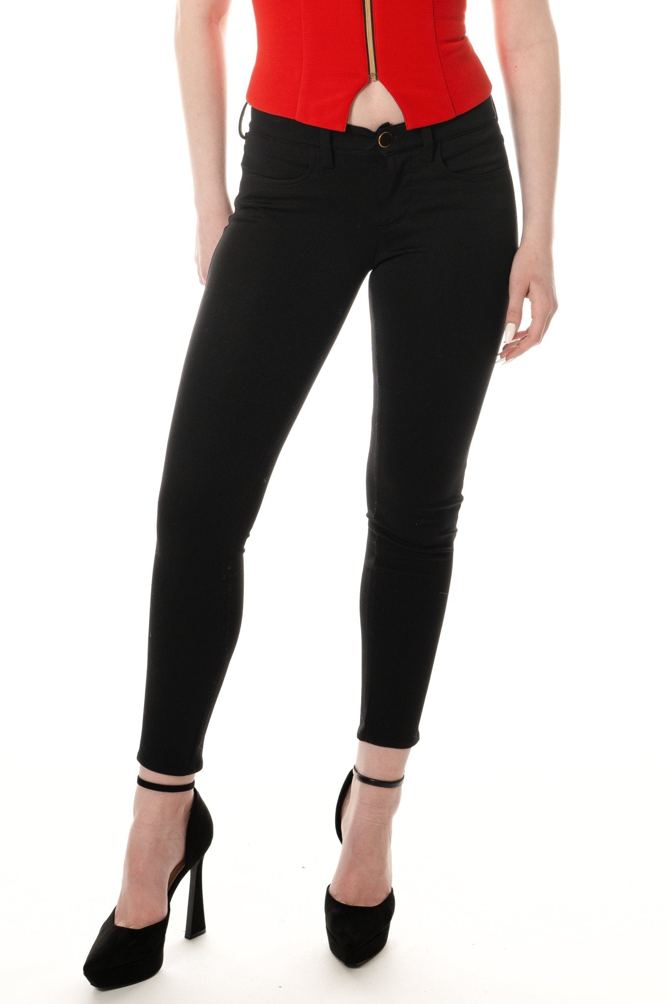KELLY Skinny Uniform Pant for gaming, casino, hotel, restaurant, hospitality, and resorts. A jean style skinny pant for uniforms job function of dealer, waiter, or front desk. - KAPTVA Apparel