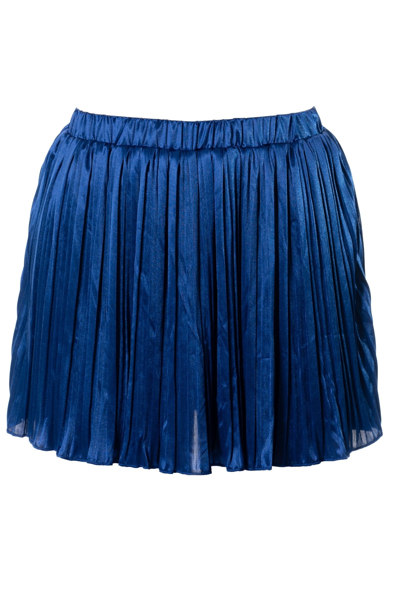 ELENA Cocktail Uniform Skirt for gaming, casino, restaurants, hotel, hospitality, and resorts. Short satin pleated uniform skirt with built in shorts and elastic waist. - KAPTVA Apparel