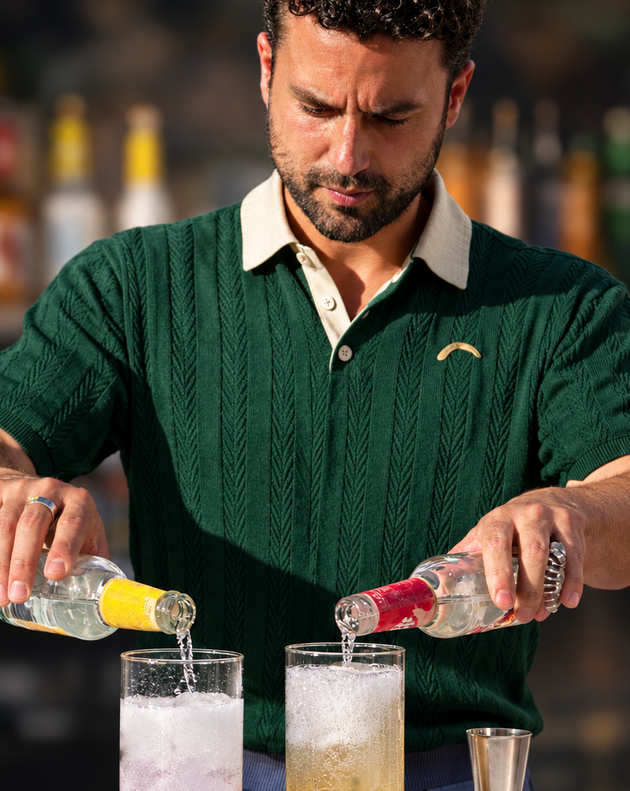 Modern bartender uniform designed for hospitality professionals with breathable materials, custom styling, and premium craftsmanship. uniform design and manufactured in Las Vegas Nevada